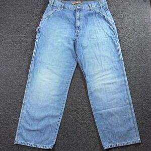 Vintage Y2K Levis SilverTab Carpenter Jeans Men 36x32 Baggy Loose Fit Blue Denim
